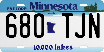 MN license plate 680TJN
