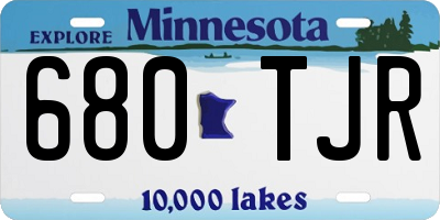 MN license plate 680TJR
