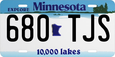 MN license plate 680TJS