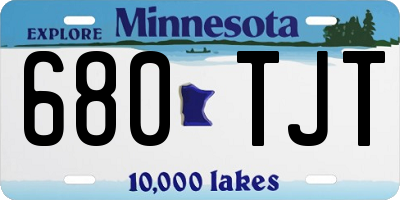 MN license plate 680TJT