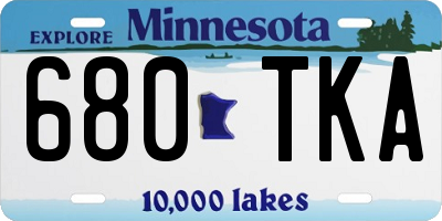 MN license plate 680TKA