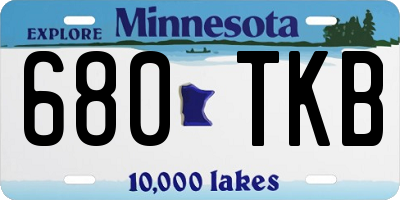 MN license plate 680TKB