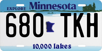 MN license plate 680TKH