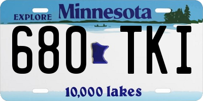 MN license plate 680TKI