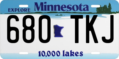 MN license plate 680TKJ