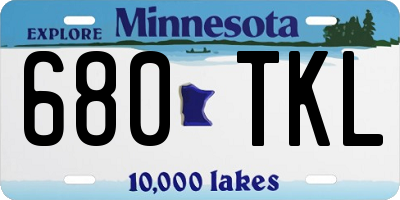 MN license plate 680TKL