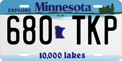 MN license plate 680TKP
