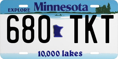 MN license plate 680TKT