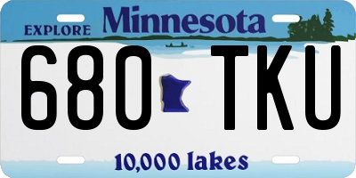 MN license plate 680TKU