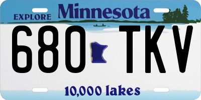 MN license plate 680TKV
