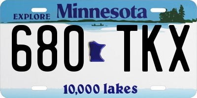MN license plate 680TKX