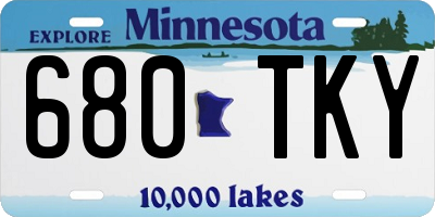 MN license plate 680TKY