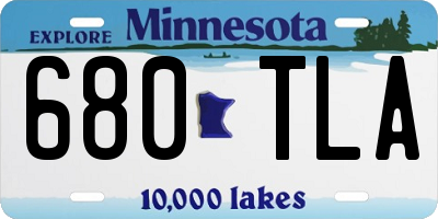 MN license plate 680TLA
