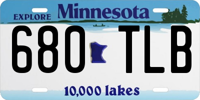 MN license plate 680TLB