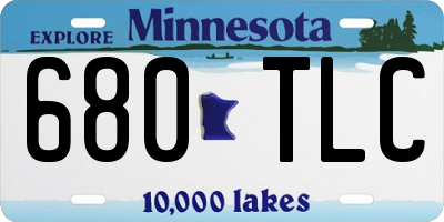 MN license plate 680TLC