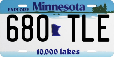MN license plate 680TLE