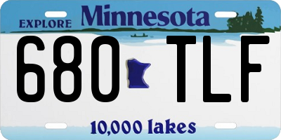 MN license plate 680TLF
