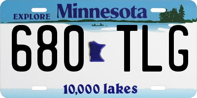 MN license plate 680TLG