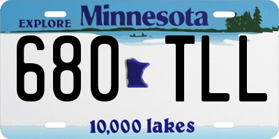 MN license plate 680TLL