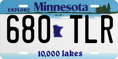 MN license plate 680TLR