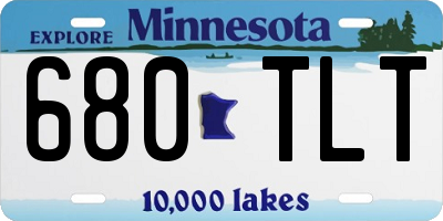 MN license plate 680TLT