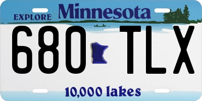 MN license plate 680TLX