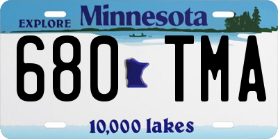 MN license plate 680TMA