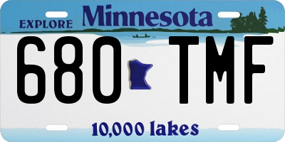 MN license plate 680TMF