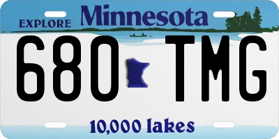 MN license plate 680TMG