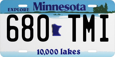 MN license plate 680TMI