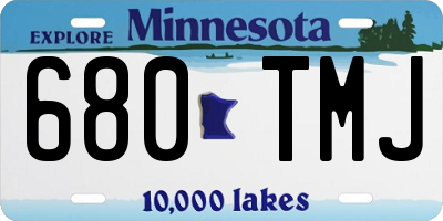 MN license plate 680TMJ