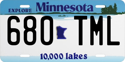 MN license plate 680TML