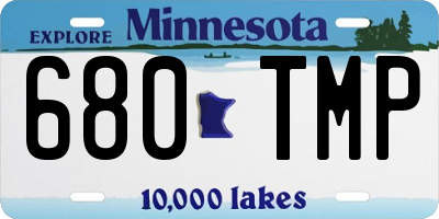 MN license plate 680TMP