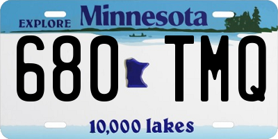 MN license plate 680TMQ