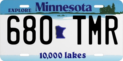 MN license plate 680TMR