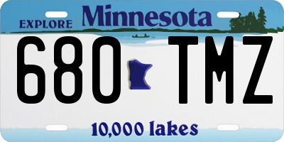 MN license plate 680TMZ