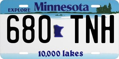 MN license plate 680TNH