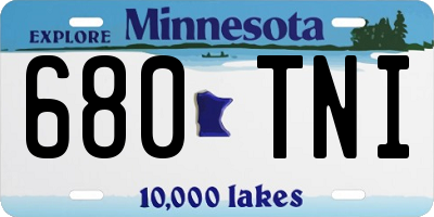 MN license plate 680TNI