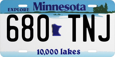 MN license plate 680TNJ