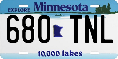 MN license plate 680TNL