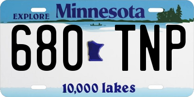 MN license plate 680TNP