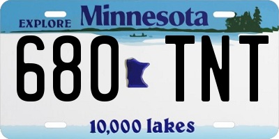 MN license plate 680TNT