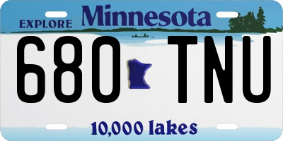 MN license plate 680TNU