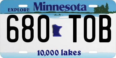 MN license plate 680TOB