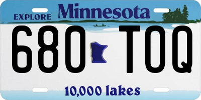 MN license plate 680TOQ