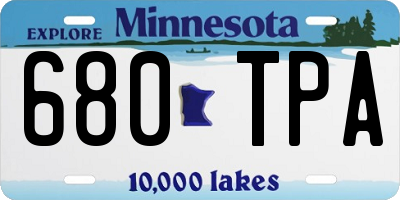 MN license plate 680TPA