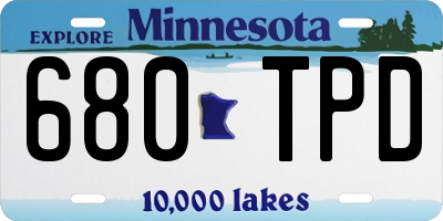 MN license plate 680TPD