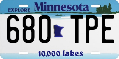MN license plate 680TPE