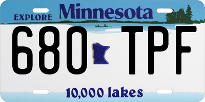 MN license plate 680TPF