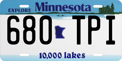 MN license plate 680TPI